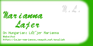 marianna lajer business card